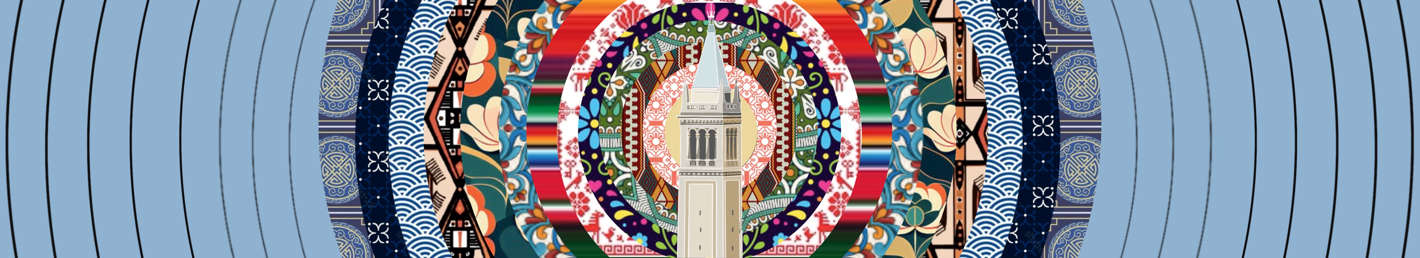 Common Threads concentric rings behind Campanile design