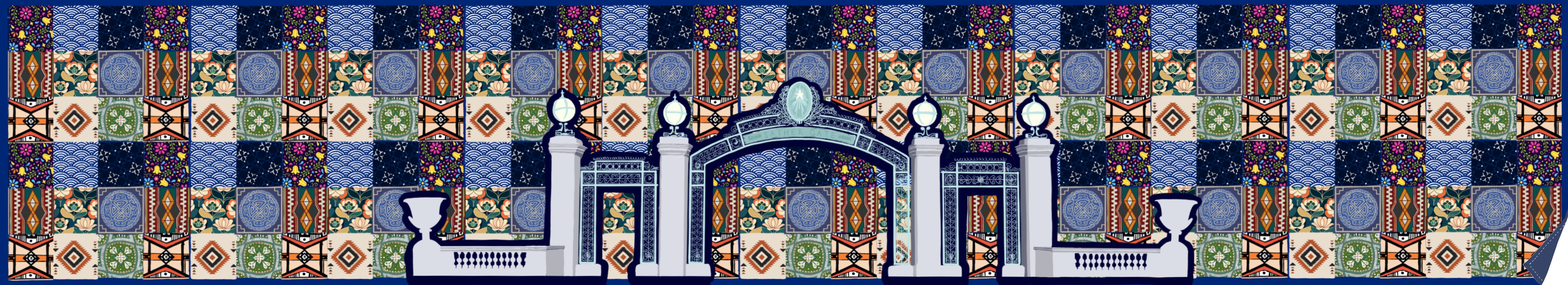 Common Threads mural Sather Gate proposal