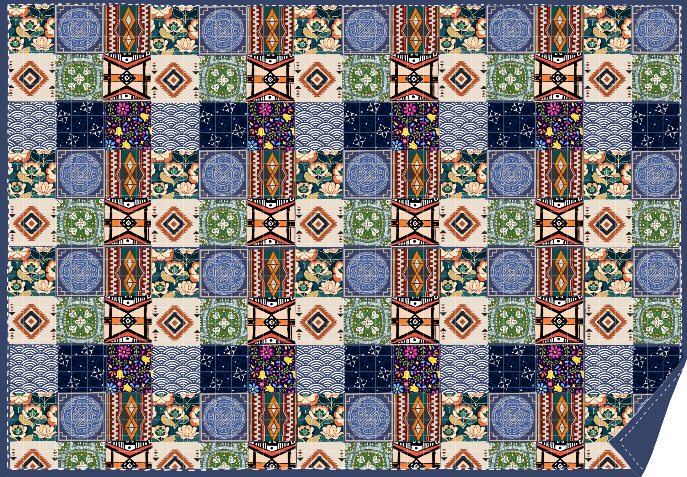 Common Threads mural small quilt